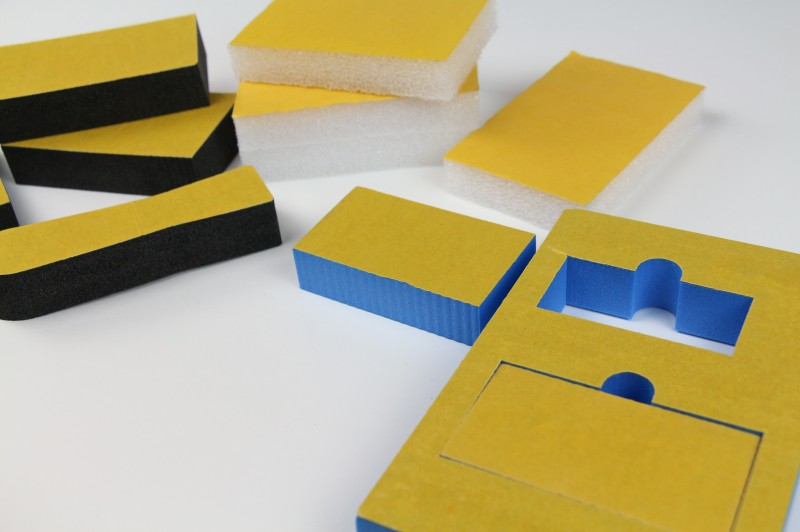 Detalle del material Espuma troquelada